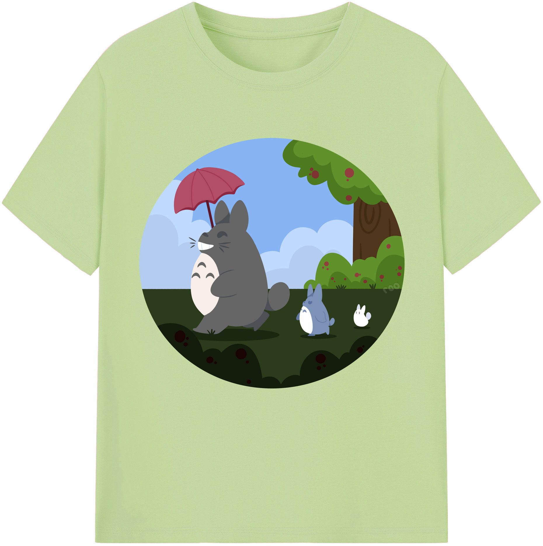 （画像用） となりのトトロ 草壁メイ 草壁サツキ My Neighbor Totoro Satsuki Kusakabe Mei Kusakabe 綿100％半袖Tシャツ（フロントプリント）